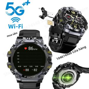 Đồng Hồ Thông Minh 4G Dành Cho Nam Android 10.0 Chống Nước IP68 Camera Kép HD Màn Hình AMOLED GPS NFC Gọi Video & Khe Cắm SIM Theo Dõi Giấc Ngủ & Nhịp Tim