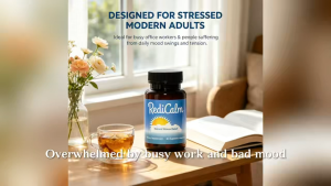 RediCalm Natural Stress Relief Supplement Vegan Vegetarian Capsules for Mood & Relax Support 30 Count