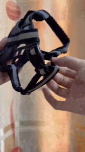 Rọ mõm cho chó bằng silicon mềm mại thoải mái dây có băng keo phản quang