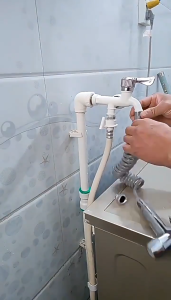 Non Rusting Plastic Faucet Two-way Wall Mounted Faucet Washing Machine Tap Bathroom Balcony Valve