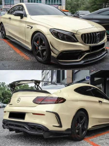 Applicable to W205 Benz C- Class C200lc63coupe Restoration Carbon Fiber Small Surrounding Front Shovel Rear Lip Side Skirt Tail