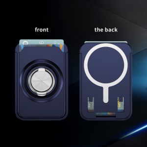 360 ° Rotating Bracket Strong Magnetic Wallet Bank Cards Slot For MagSafe For All Cell Phone Models Skin Feel PC Magnetic Cover