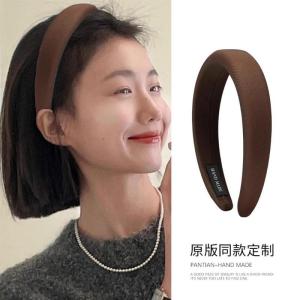 Versatile Retro Hairband Simple Solid Color Sponge Hair Clip for Washing Face Outdoor Travel Beauty Hair Accessories