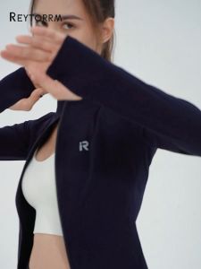 Reytorrm Jaket Olahraga Wanita Lengan Panjang Untuk Yoga/Fitness Sport (RTWT02)
