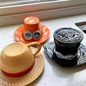 One Piece Hat Cup Ceramic Water Drinking Bowl Large Capacity Design Sense Ramen Bowl Cartoon Home Use for Anime Lovers