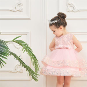 lontakids Baby Girl Pageant Dress Sequins Princess Dress Toddler Flower Wedding Birthday Party Gown Dresses 12 Months-4 Years