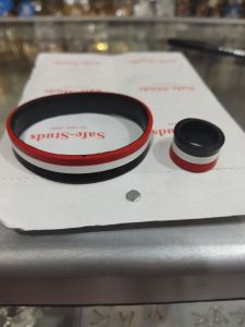 satu set gelang karet dan cin cin karet tridatu / gelang merah putih hitam tridatu