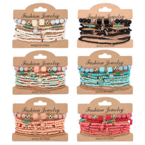 [ILOVEDIY] Boho Style Multi-Layered Beaded Girls Bracelet Retro Fashion Jewelry Accessories