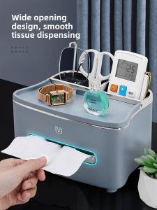 Luxury Living Room Tissue Box Remote Control Storage Box Creative Cute Multi-Function Restaurant Home Use Drawstring Tissue Box