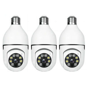 Buy 1 Take 3 V380 Pro 8MP 5G Bulb CCTV Camera Quickly Connect Cellphone two-way audio and speakers night vision auto tracking smart CCTV 360°PTZ Control Video Surveillance remote monitoring camera Video Playback Alarm 1 YEAR WARRANTY