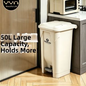 Foot Pedal Trash Can Large Capacity With Lid
