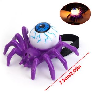 Spider Eye Light Up Wrist Accessory with Elastic Band for Halloween Costume Escape Room Haunted House Night Decor
