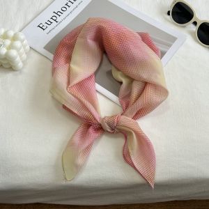 Khăn Choàng Lụa Nhiều Màu Mỏng Mới 70*70 Cho Mùa Xuân Hè Bảo Vệ Cổ Khi Đi Làm Trang Trí Đơn Giản Hàng Ngày