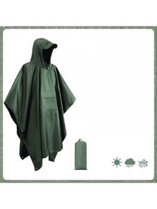 Export Outdoor Adult Cape-Style Raincoat Hiking Mountaineering Fishing Camping Multifunctional Three-in-One Canopy Mattress Poncho