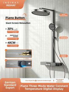 INSIHAY | Digital Display Thermostatic Pressure Booster Shower Set