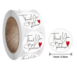 500piece got great taste love per roll 1inch hand heart thank your wedding decoration sticker label packaging box DIY 25mm
