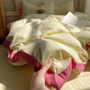 Fresh Style Bedding Set 2025 New Design Duvet Cover Bed Sheet Single Student Dormitory Three Piece Bed Canopy Style Bedding