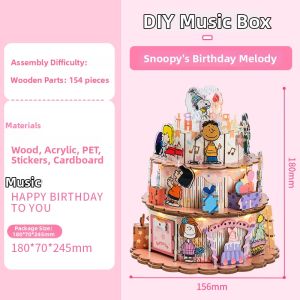 MAODETIANKONGZHICHENG | Manual DIY Rotatable Music Box
