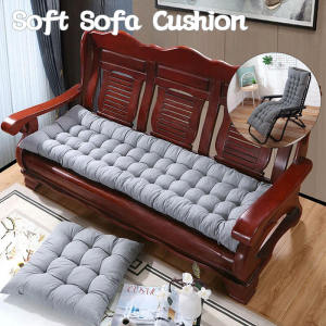1/2/3 Seater Thickened Solid Color Sofa Cushion Long Mat Single/Three Seat Sofa Folding Recliner Cushion