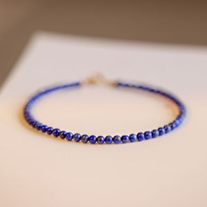 Natural Ultrathin Lapis Lazuli Crystal Bracelet Single Circle Womens Hand Cord Fashion Jewelry Slimming Wrist Accessory