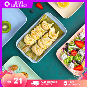 Utility Wheat Fiber Rectangular Saucer Plate BBQ Fish Steak Dish Unbreakable Tableware Dishware