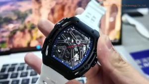 AILANG | Shopping Festival 8098 Tonneau Skeleton Mechanical Watches Metal Automatic Watch Fashion Clock Relogio Masculino Skeleton Tour