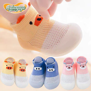 AODUOYAYA Breathable Mesh Baby Walking Shoes Socks Silicone Anti Slip Soft Sole Shoes Toddler Floor Walkers