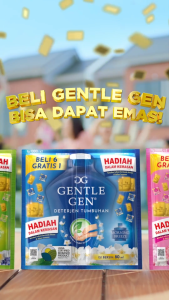 (1 KARTON) GENTLE GEN BIRU MORNING BREEZE Deterjen Cair isi 10 Renceng x 14 Sachet