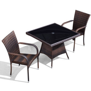 ZIYE | Purple Leaves Wicker Chairs Set 5 Pieces