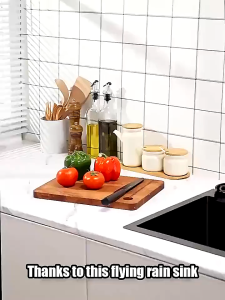 【 Free Deluxe 10-piece suit】4.0MM 304 Black waterfall Sink lababo stainless complete set sink stainless for kitchen Single slot Suitable for large kitchens Vegetable sink integrated basin vegetable Sterilization sink with faucet set