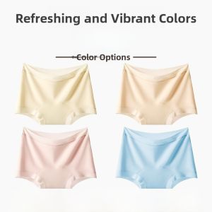 Miiow | Pure Cotton Antibacterial Safety Boxer Briefs For Teenage Girls Mid Waist Simple Style Anti UV Light Cotton Four Corner Shorts