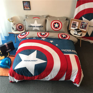 Marvel Spider-Man Childrens Cotton Bedding Set Boys Dormitory Superman Three-Piece Bedding Set Student Kids Bed Canopy