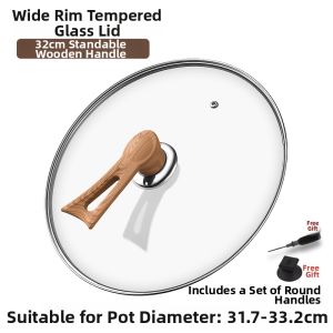 XIANGYOUYOU | Standing Tempered Glass Pot Lid Transparent Home Use Heat Resistant Durable