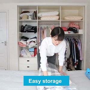 UGO Vacuum Storage Bag Travel Storage Organizer Vacuum Compressed Space Saving Bag Transparent