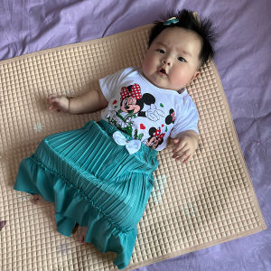 Stelan 0-9 Bulan Kaos & Rok Anak Bayi Perempuan. Setelan Pakaian Baju Kaus & Celana Baby Cewek