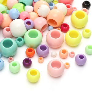 10-200Pcs Acrylic Ice Cream Colorful Big Hole Beads Charms for Jewelry Making DIY Bracelet Necklace Earrings Accessories