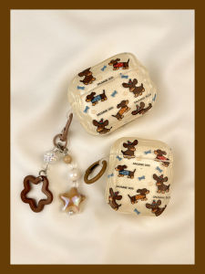 Cartoon Sausage Dog AirPods Protective Case Compatible with pro Earphones Second Generation Wireless Bluetooth Third