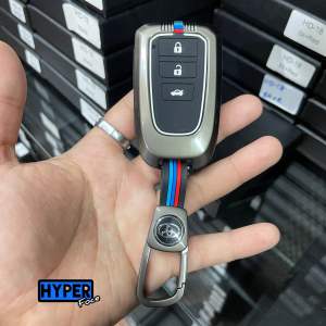 Key case TOYOTA เคสโลหะพร้อมพวงกุญแจ ตรงรุ่น Yaris2014 Top Ativ 3ปุ่ม Vios2013 รหัสสินค้า TY-11