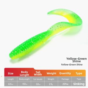 YOUDU | Bicolor Curled Tail Soft Bait for Fishing