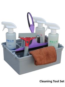 Plastic Handheld Cleaning Basket Set for Hotel Housekeeping Company Multi-Functional Storage Caddy for Hospital And Kitchen