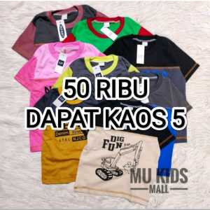 kaos anak 50 dapat 5 atasan anak baju anak kaos anak laki laki kaos anak