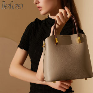 BeeGreen กระเป๋าถือหนังผู้หญิง กระเป๋าสะพายไหล่กระเป๋าสะพายลำลอง เปรียบเทียบเครื่องหมายใหม่