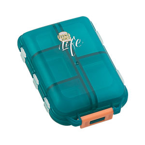 Portable Mini Dual Layer Tablet Organizer Weekly Medicine Box Compact Health Supplement Storage Container 10 Compartments