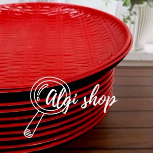 12Pcs Piring buah unik rotan jumbo bulan tebal Plastic bebas BPA