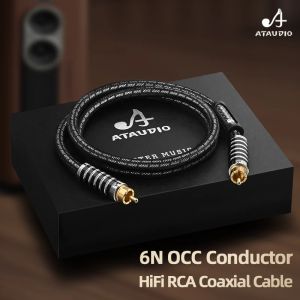 HiFi Digital Audio RCA Coaxial Cable OCC Silver Plated 75 Ω RCA Output SPDIF Cable for Amplifier Subwoofer TV
