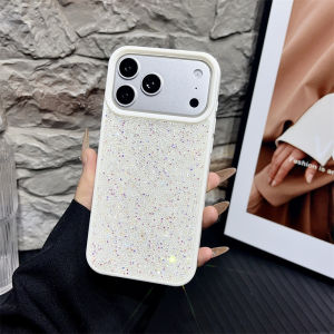 Potdemiel | Luxury Bling Glitter Diamond Sequins Solid Color Phone Case For iPhone 17 Air 16 15 13 14 12 Pro Max Shockproof Protective Cover