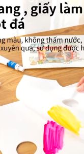 Bảng pallette pha màu bằng giấy chuyên dụng Deli Khổ A4 30 tơ` 1 quyển phù hợp vẽ ngoài trời lên màu chuẩn xác --