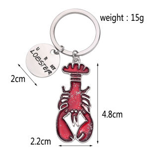 Bandai | Red Lobster Keychain Friends TV Show Themed Keyring Gift for Best Friend Collectible Accessory