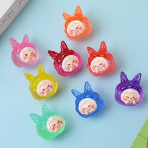 กีกี้เรืองแสง เรซิ่น ขนาด 30x34mm  งาน DIY โมเดล ใช้สำหรับ ตั้งโชว์ ตกแต่งโต๊ะ เจาะทำพวงกุญแจ