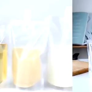 100Pcs Stand Up Drink Liquid Spout Pouch Bags Clear Coffee Milk Juice Packaging Spout Bag